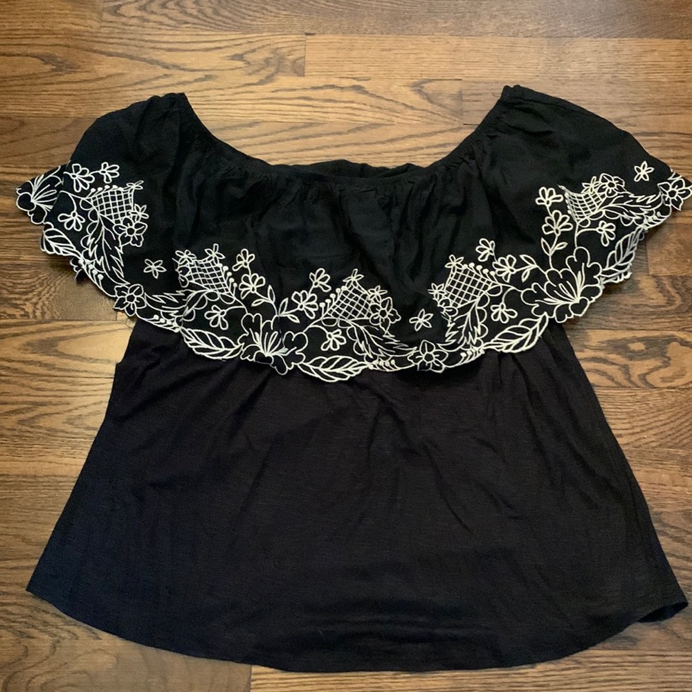 Black Floral Blouse